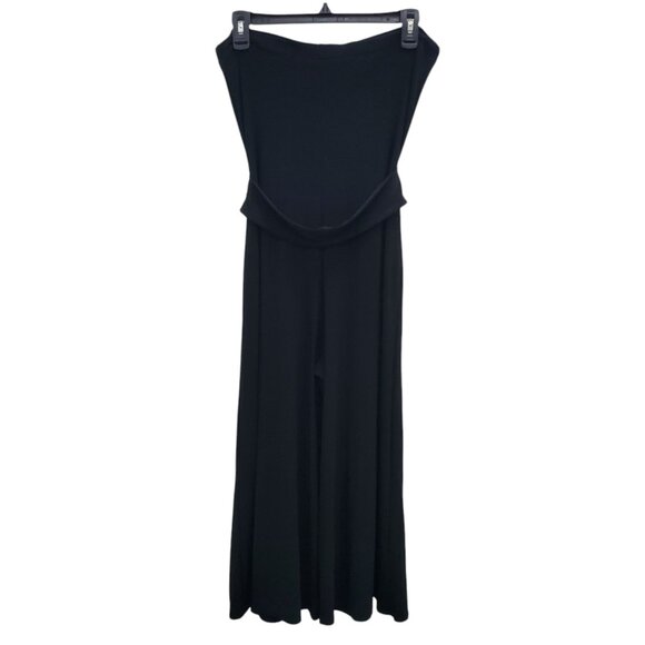 White House Black Market Slinky Liquid Knit Strapless Belted‎ Jumpsuit Capris M - Picture 6 of 6